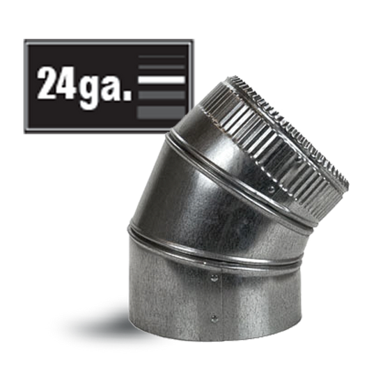 Adjustable Elbows - 45 deg 24 Ga - DCL Supply Ltd