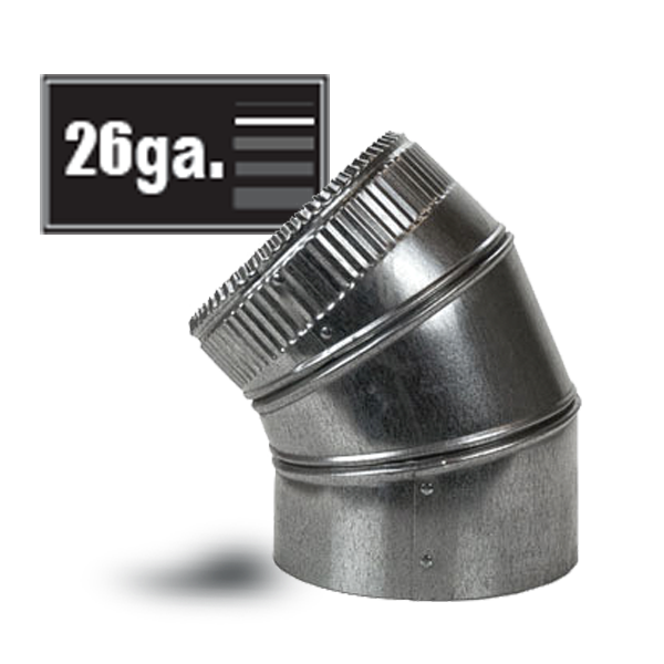 Adjustable Elbows - 45 deg 26 Ga - DCL Supply Ltd