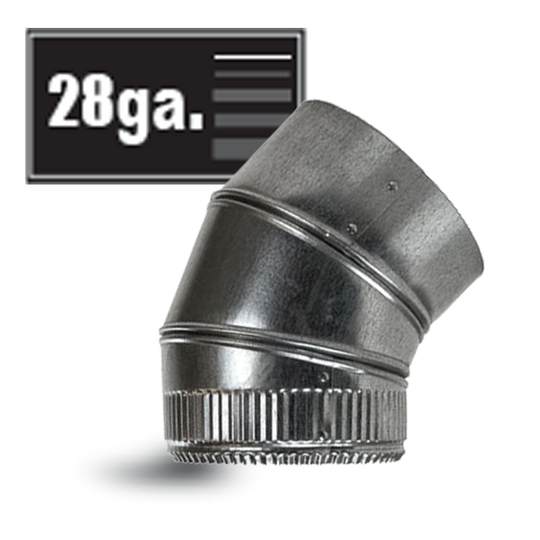 Adjustable Elbows - 45 deg 28 Ga - DCL Supply Ltd