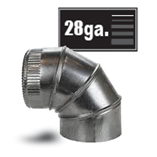 Adjustable Elbows - 90 deg 28 Ga - DCL Supply Ltd
